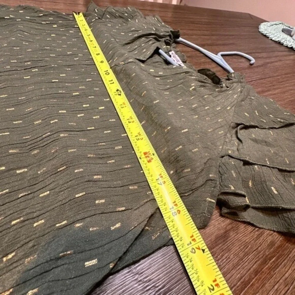 Women's Nanette Lepore Green Gold‎ Blouse Size M